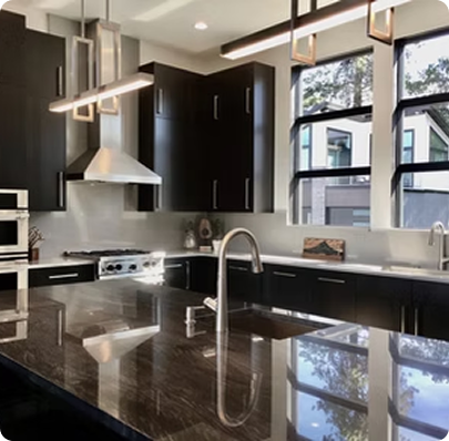 Modern kitchen with sleek design